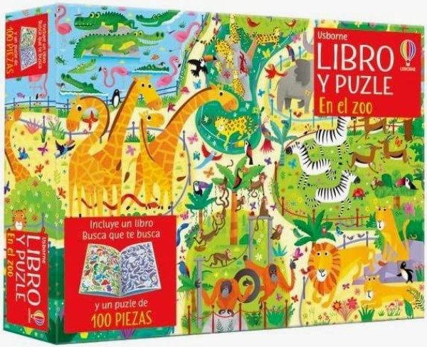 Libro y Puzle - En El Zoo